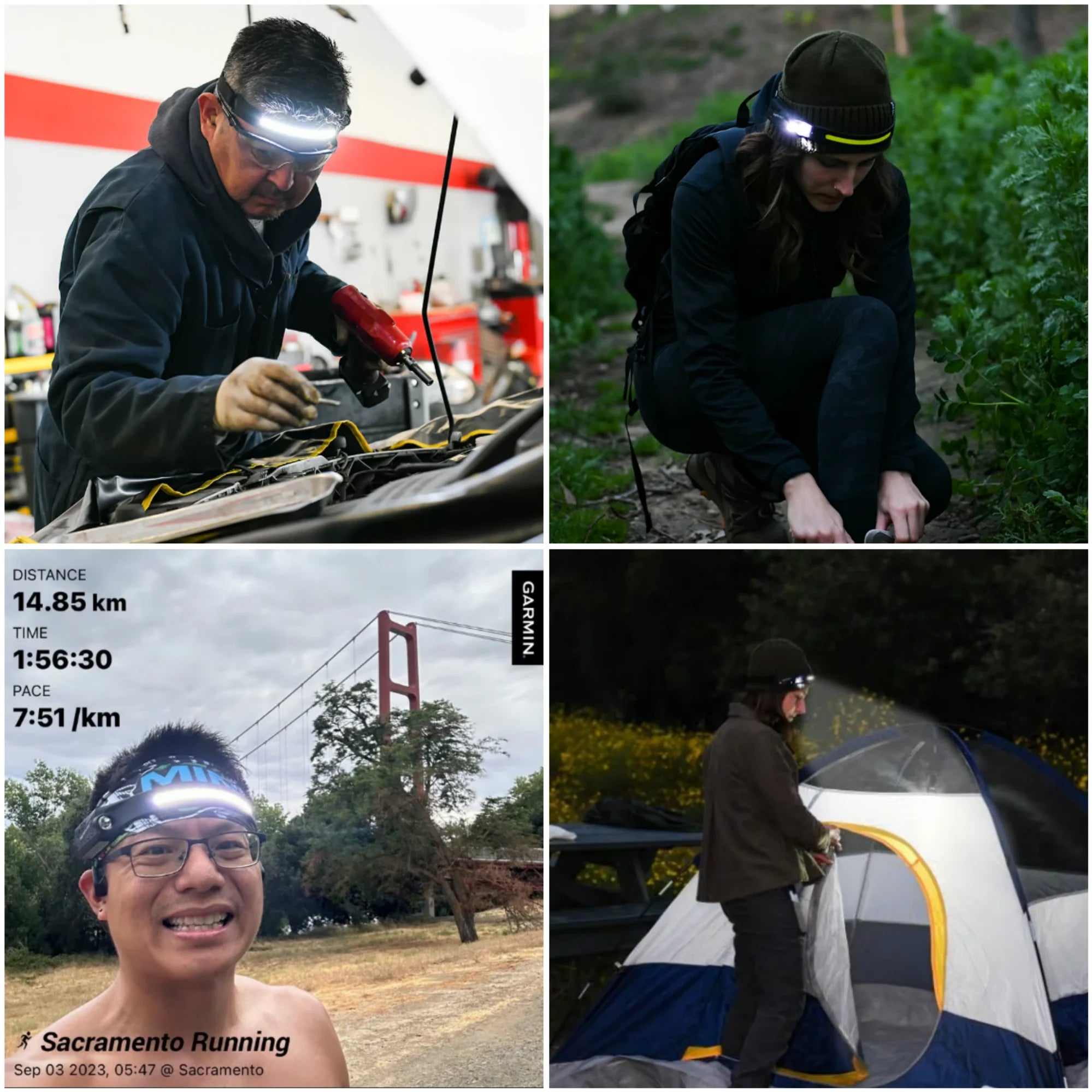 COB Induction LED Sensor HeadLamp