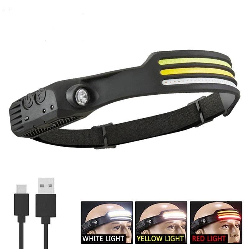 COB Induction LED Sensor HeadLamp